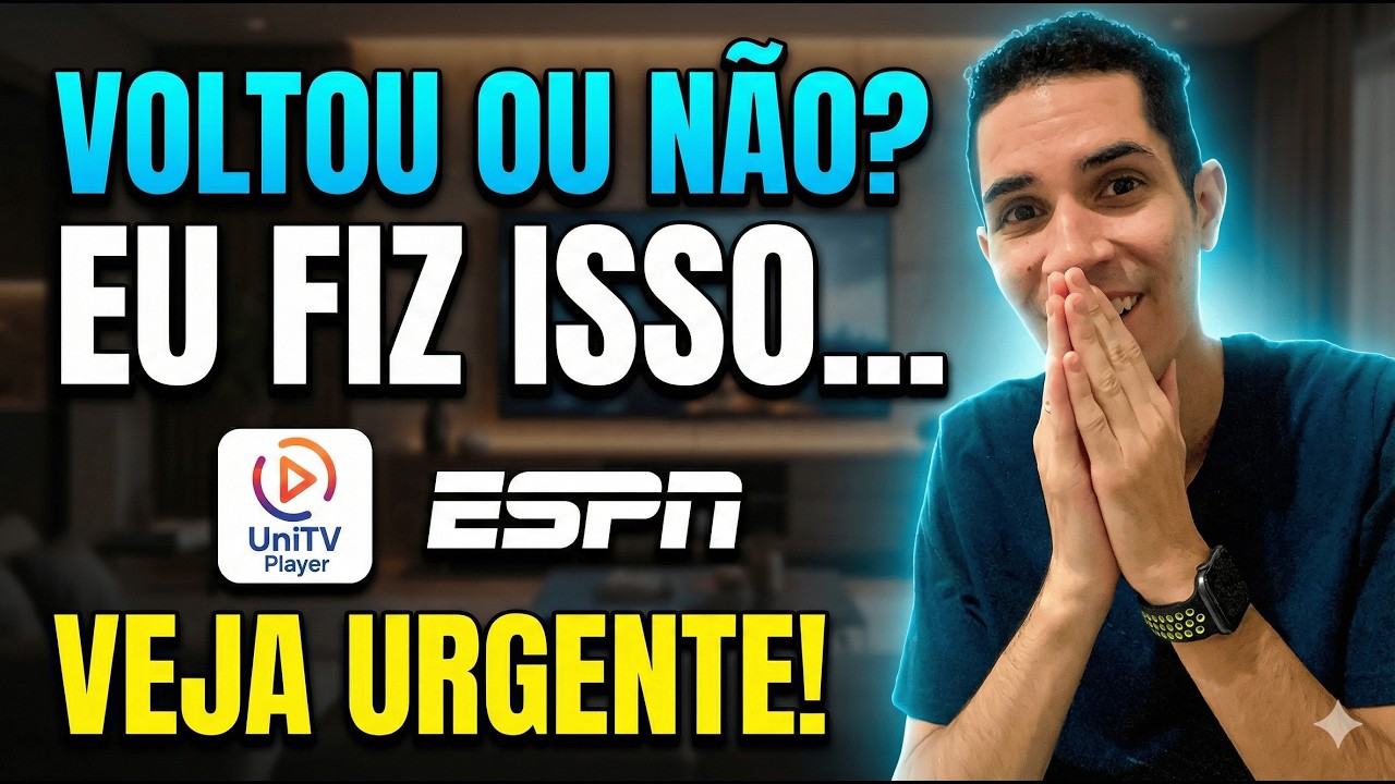 ESPN VOLTOU na UNITV? ESPN FORA DA UNITV? TEM COMO RESOLVER ESPN UNITV? ESPN SUMIU DA UNITV e AGORA?