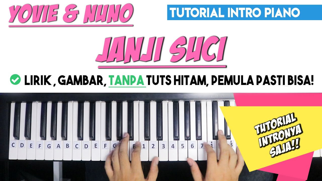 Tutorial Intro Piano | JANJI SUCI - Yovie & Nuno | Mudah Dipahami Untuk Pemula