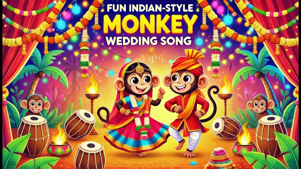 Fun Indian-Style Monkey Wedding Song | Catchy Sing-Along for Kids & Weddings