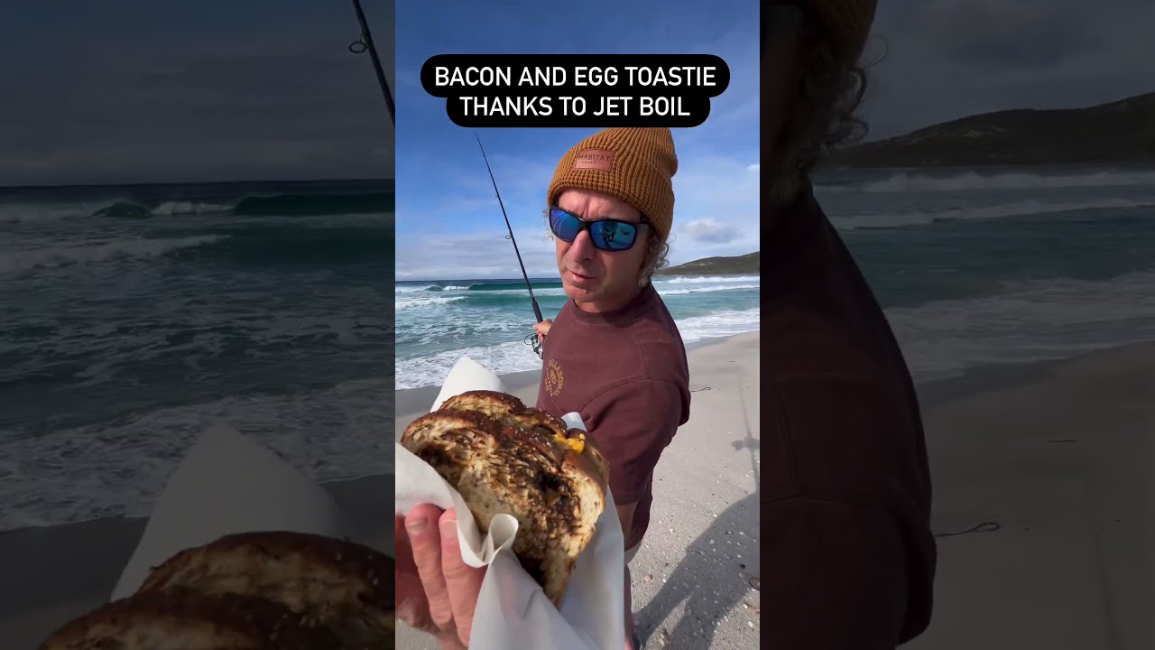 Bacon and egg toastie thanks to jet boil