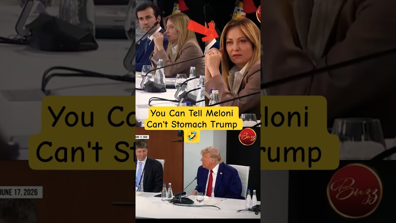 Meloni Rolled Her Eyes watching Trump Tantrums 🤣 #trump #giorgiameloni #uspolitics #italy #usa #news