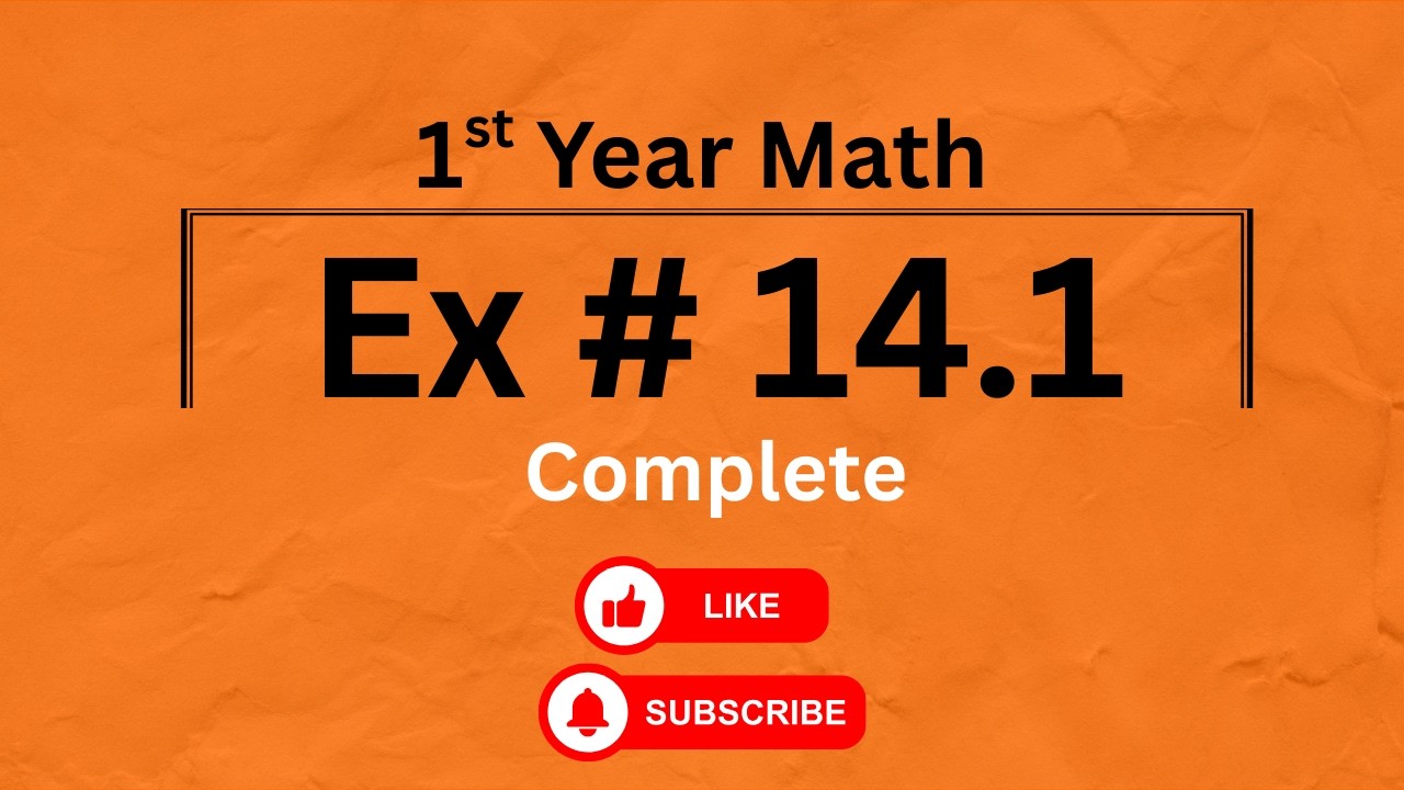 14.1 complete exercise | New 1st year math 2025 | #smartsyllabus2026