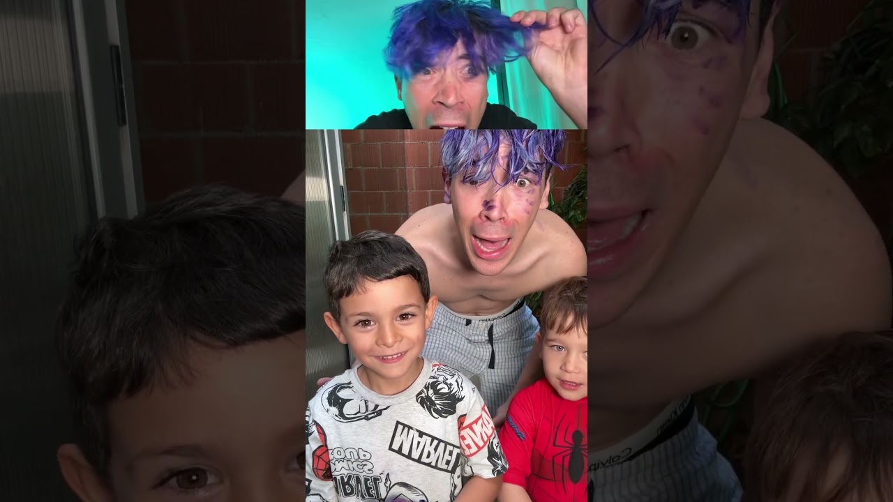 Me pintan el pelo de morado!😱