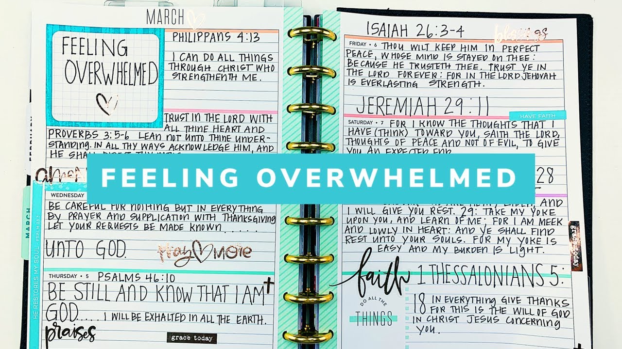 Faith Plan With Me: Feeling Overwhelmed #faithplanwithme #planwithme