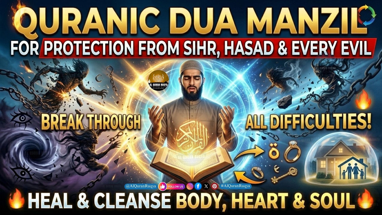 Dua Manzil For Protection from Sihr Hasad & Every Evil | Quran Healing & Cleanse Body, Heart & Soul.