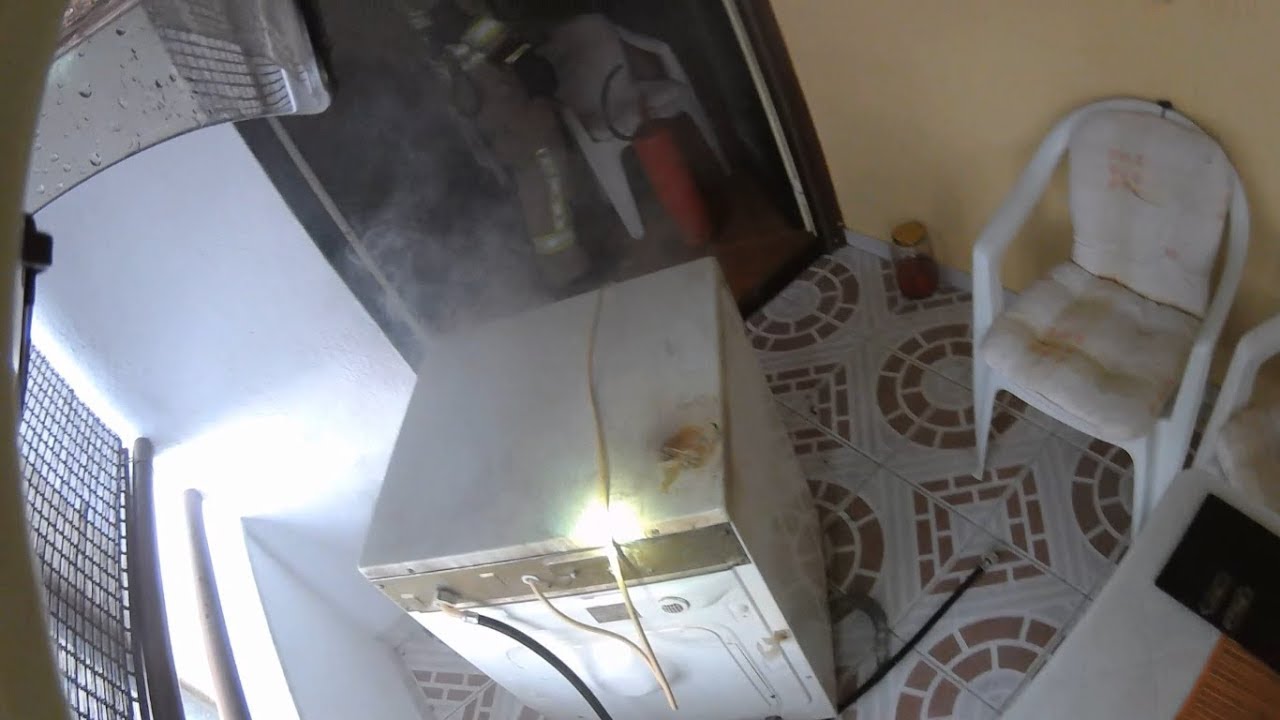 Požar mašine za veš (2) - Washing machine fire (2), 18.05.2019.g