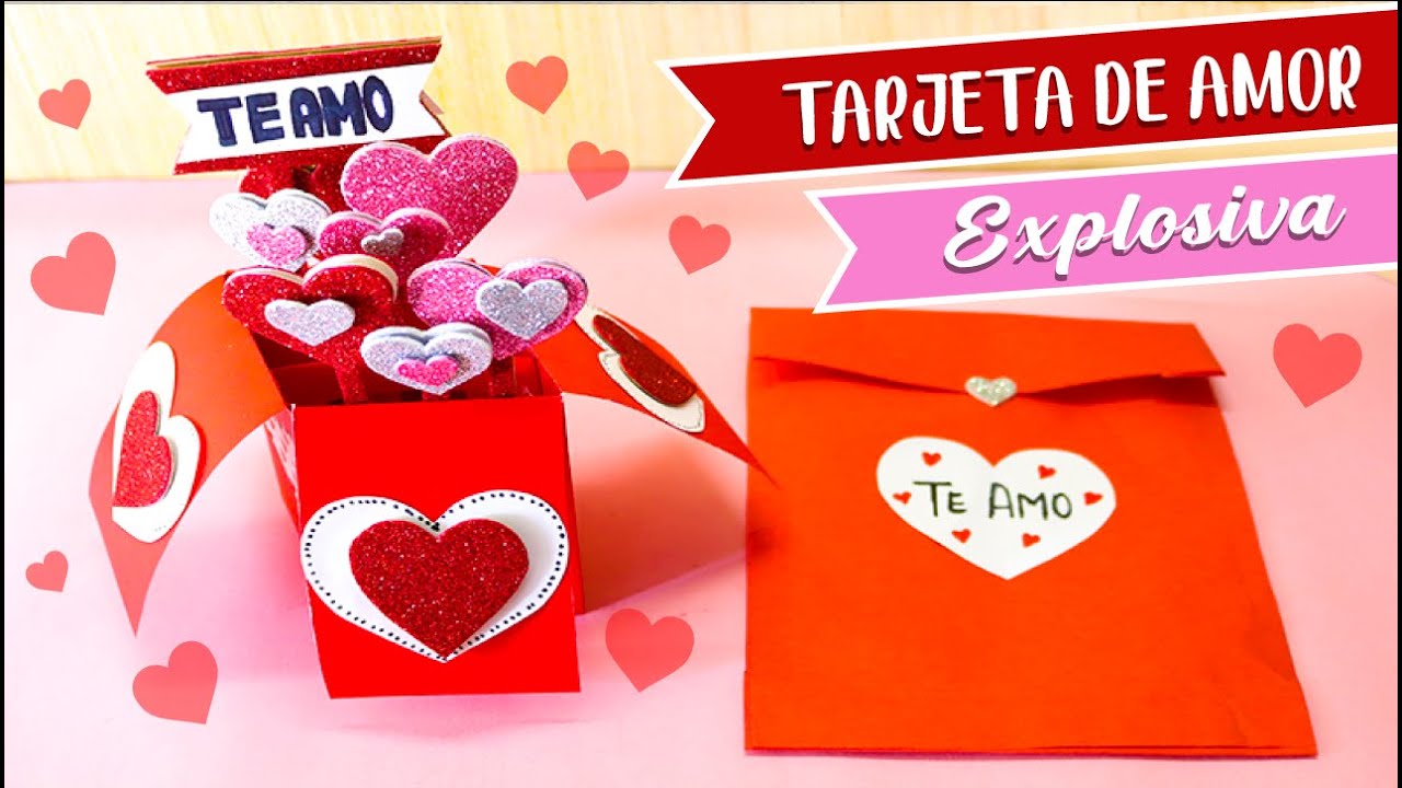 TARJETA EXPLOSIVA DE AMOR💘 TARJETA DE AMOR PARA MI NOVIO💟💑 TARJETA  3D PARA MI NOVIO