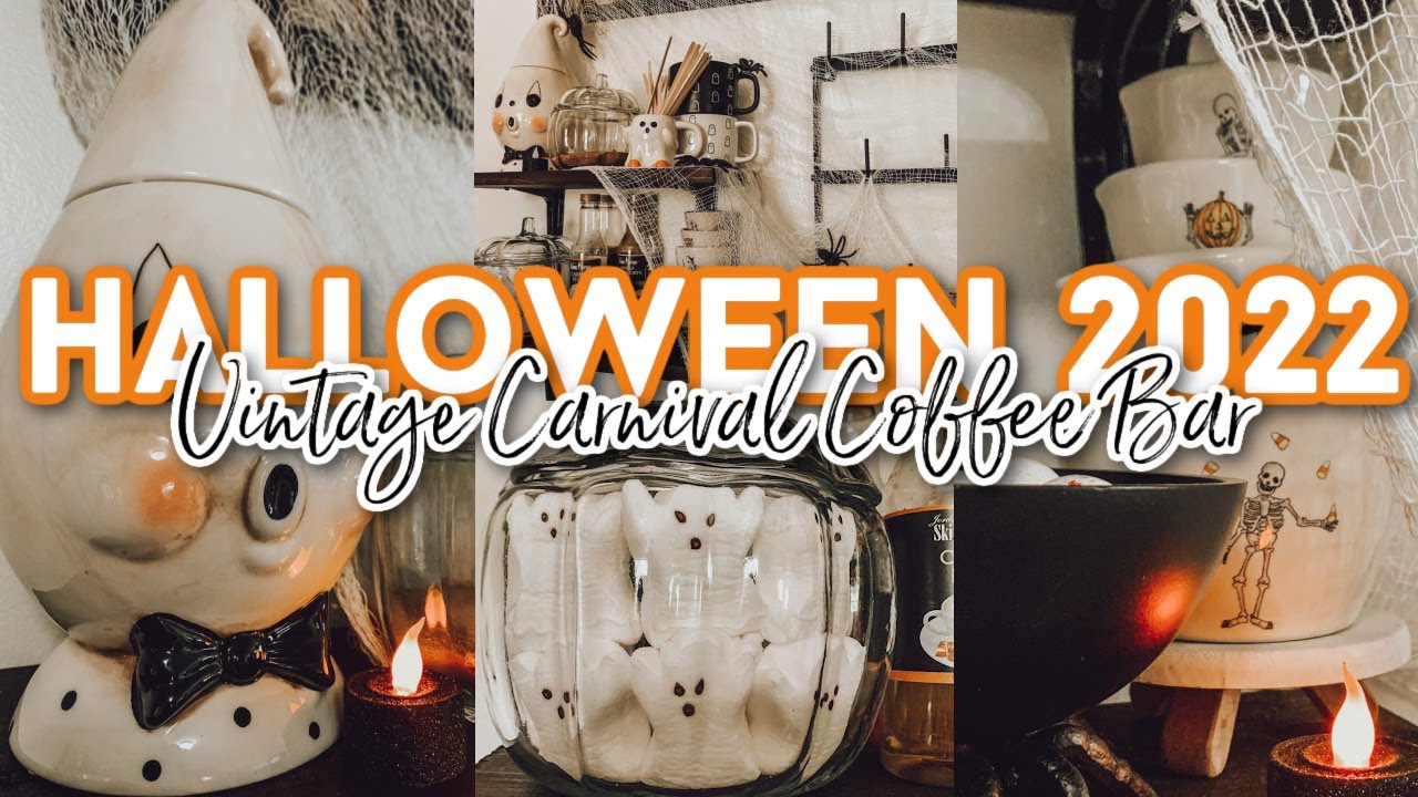 🎪 Halloween 2022 🎪 Vintage Carnival Halloween Decorations & DIY Coffee Bar Ideas
