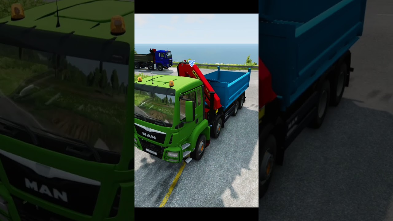 Realistic Truck Crash Test 🚗💥 | BeamNG Drive #beamngdrive #trucks #beamng #車&nbsp;&nbsp;#carcrash