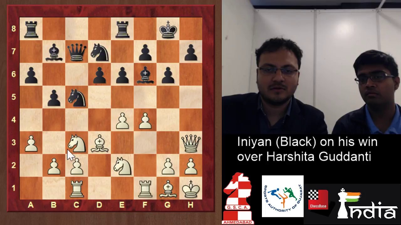 Iniyan shows his win over Harshita Guddanti at 6th round of World Youth Olympiad 2017