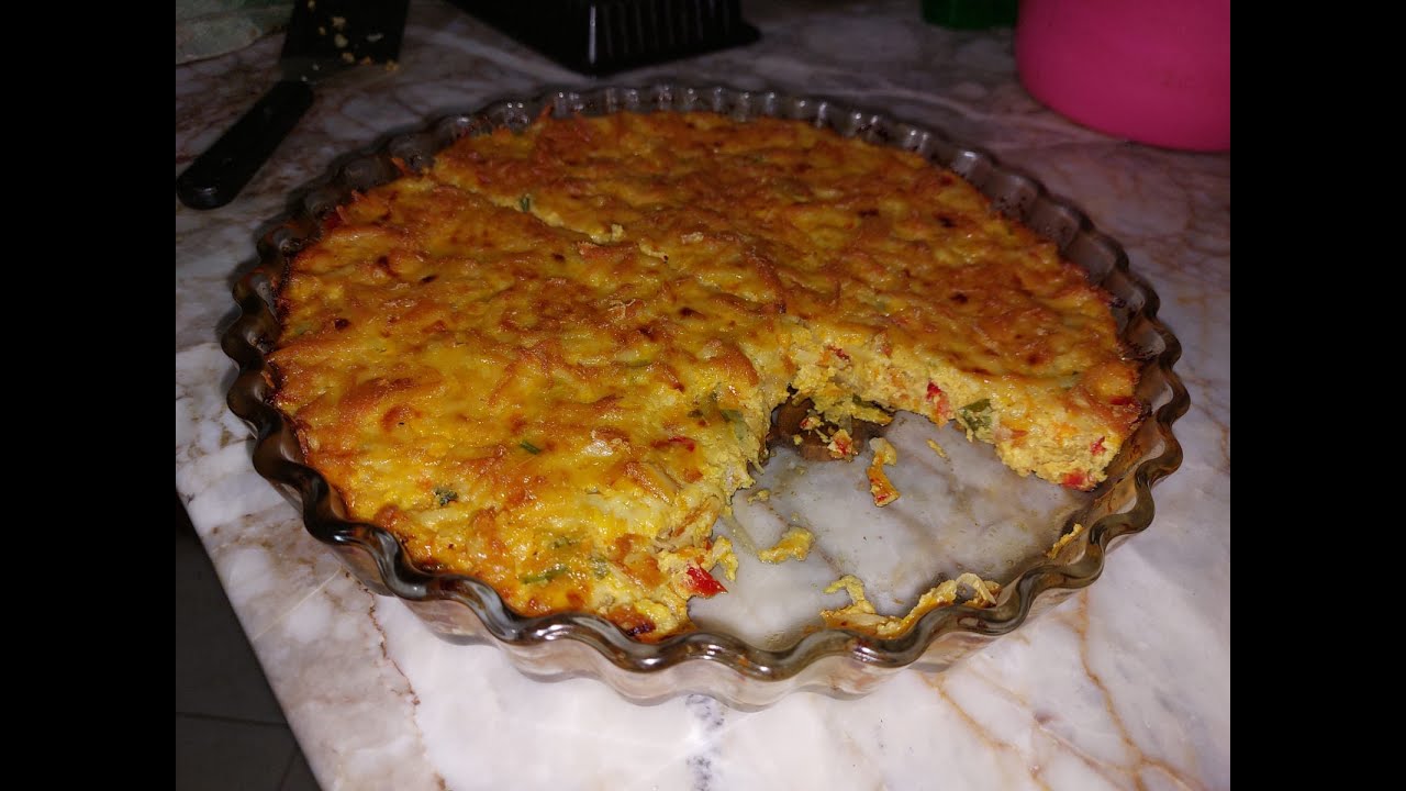 كيش صحي بدون دقيق ساهل و بنين quiche sans pate /sans gluten