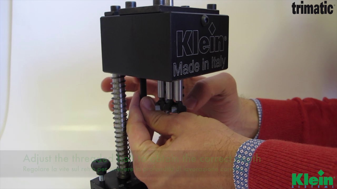 Trimatic 22,4: drilling jig for Lamello Cabineo connection