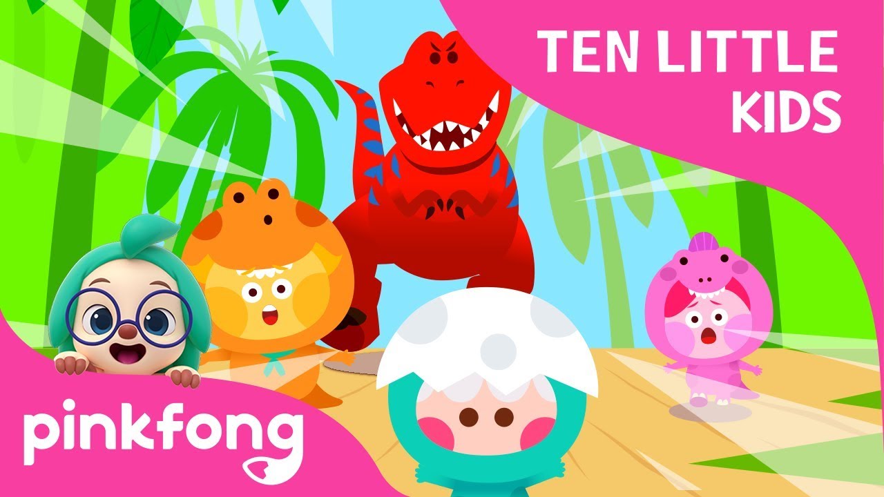 Ten Little Dino Kids | Ten Little Kids Songs | Pinkfong Songs for Children