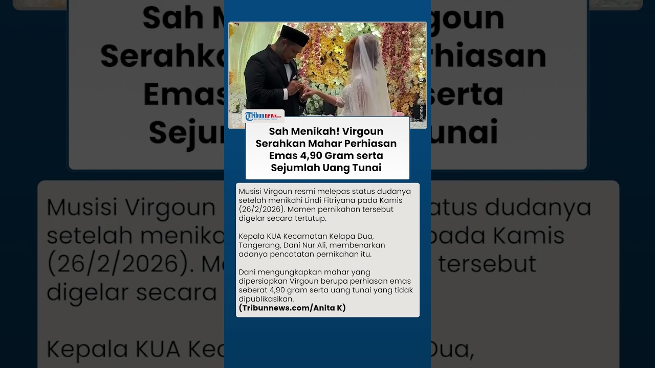 Nikahi Lindi Fitriyana, Mahar Emas dan Sejumlah Uang Tunai dari Virgoun Terungkap di Akad Tertutup