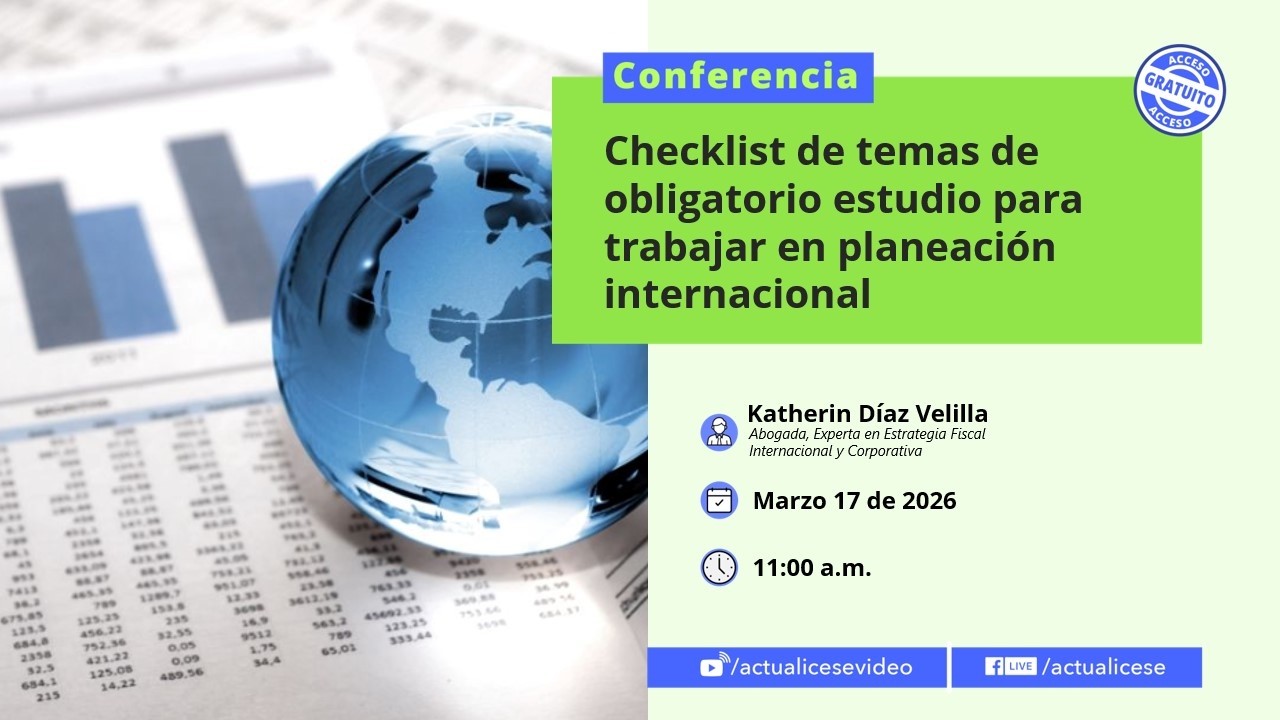 Checklist de temas de obligatorio estudio para trabajar en planeación internacional