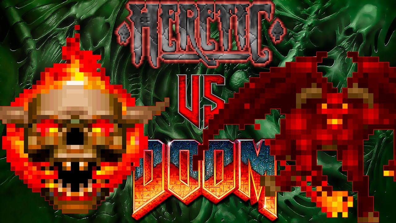 NPC War | Lost Soul vs Gargoyle | Heretic vs Doom | Crossover Monster Infighting | Classic
