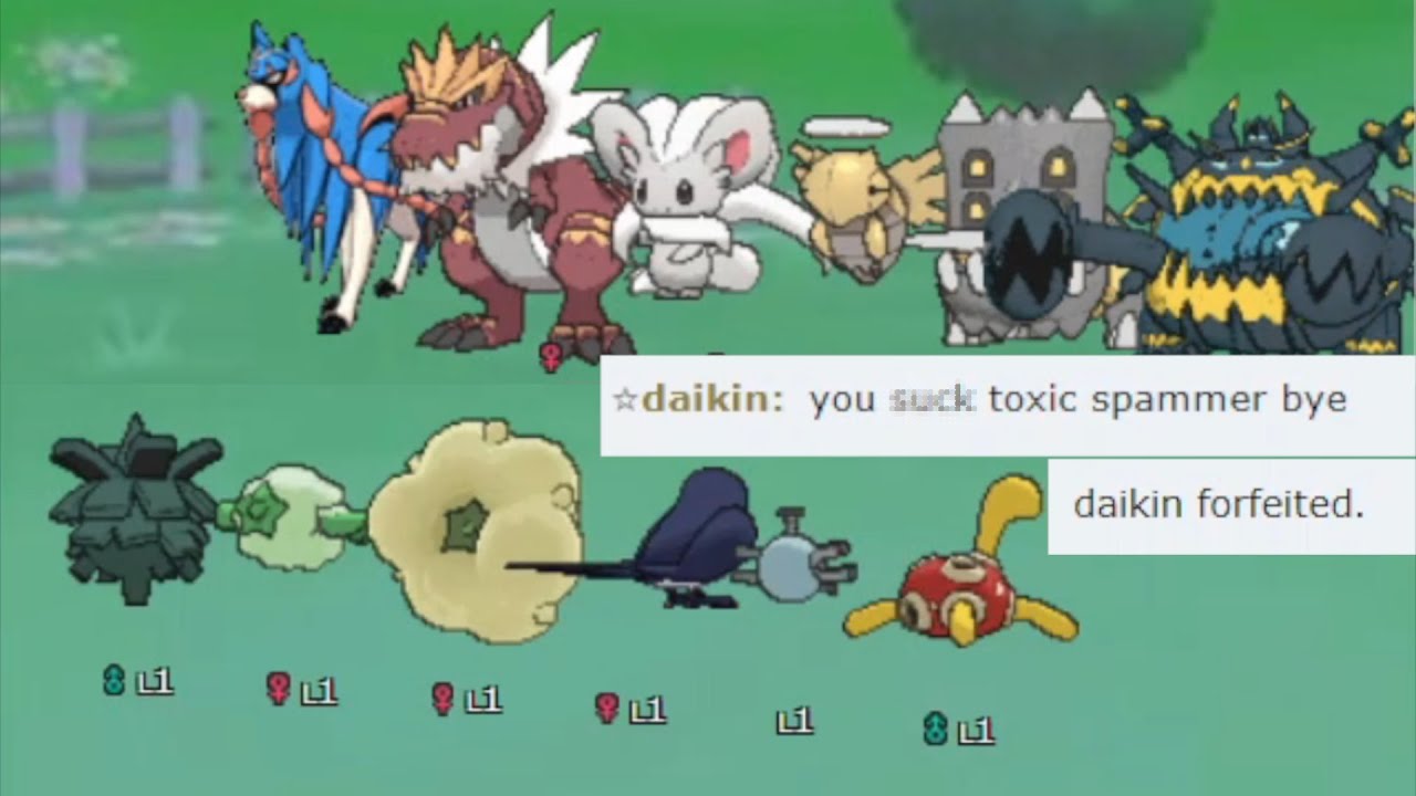 SALTY NOOB gets DESTROYED by a FULL LVL1 Team - Pokemon Showdown
