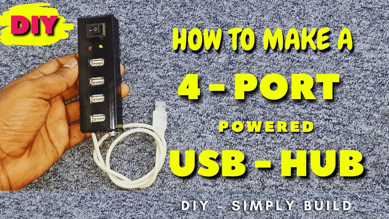 HOW TO MAKE A 4 - PORT USB HUB | DIY | EXTERNAL POWERED | #stickontech #diy