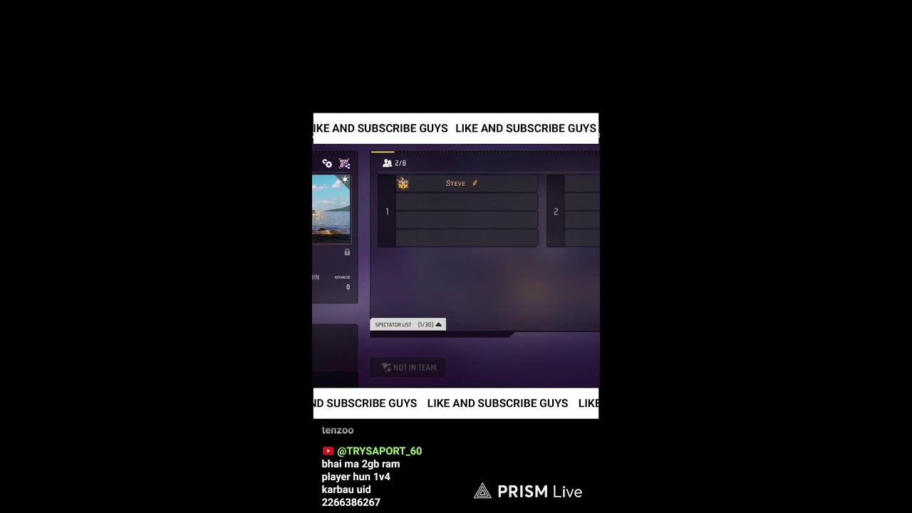 MINZOX IS LIVE ❤️ GUILD TEST AND SEARCH 🔍 YOUR ID AND REACTION ❤️1