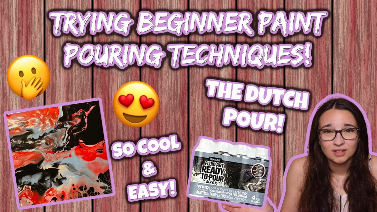 THIS IS THE COOLEST PAINT POUR EVER! (Trying Beginner Paint Pouring Techniques: The Dutch Pour!)