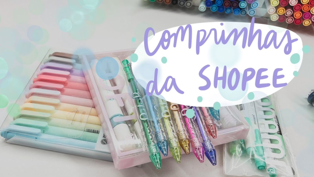 Comprinhas de papelaria da Shopee