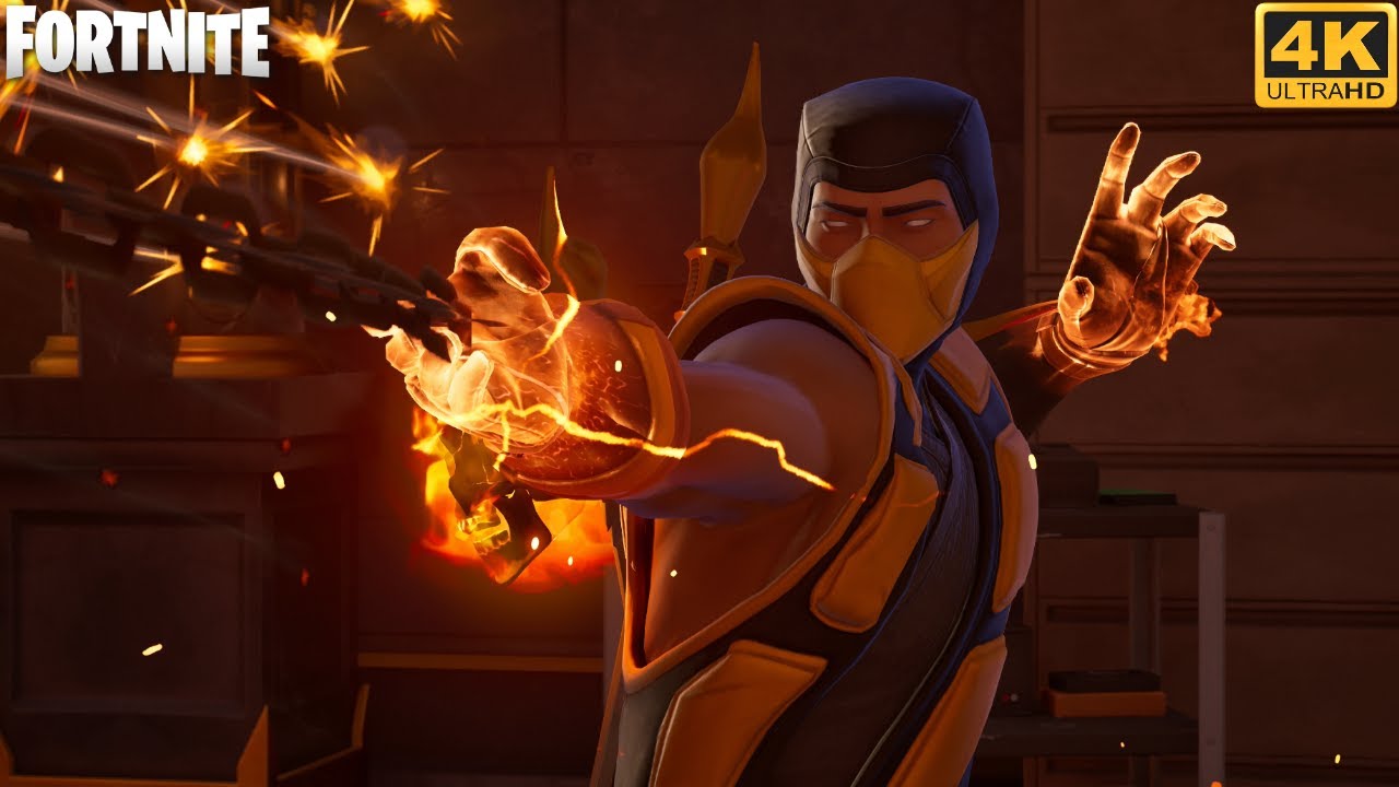 Scorpion with Scorpion Kombat Kit - Fortnite Chapter 6 Season 2 (4K 60FPS)