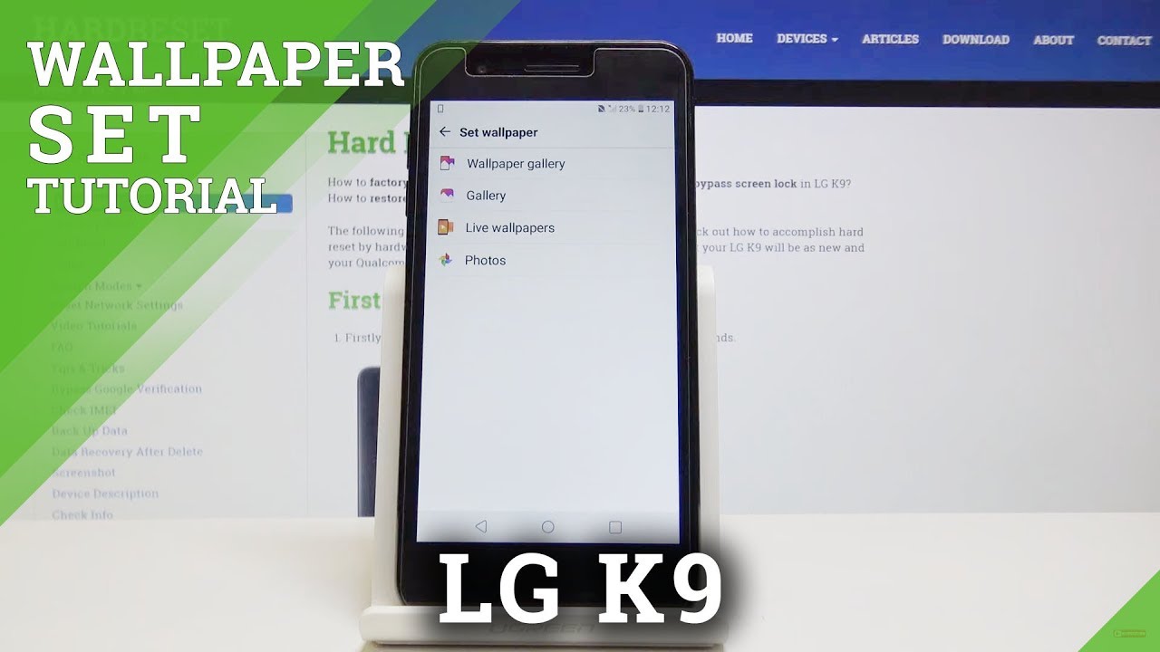 How to Change Wallpaper in LG K9 - Refresh LG Display
