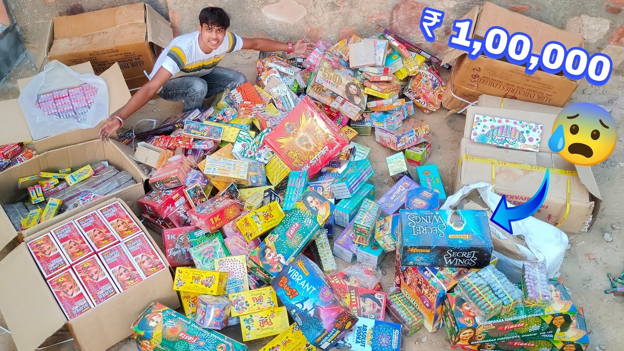 1,00,000 ₹ Diwali biggest Stash 2023 🔥 • Crackers unboxing video 2023 • Diwali patakhe • mr hope