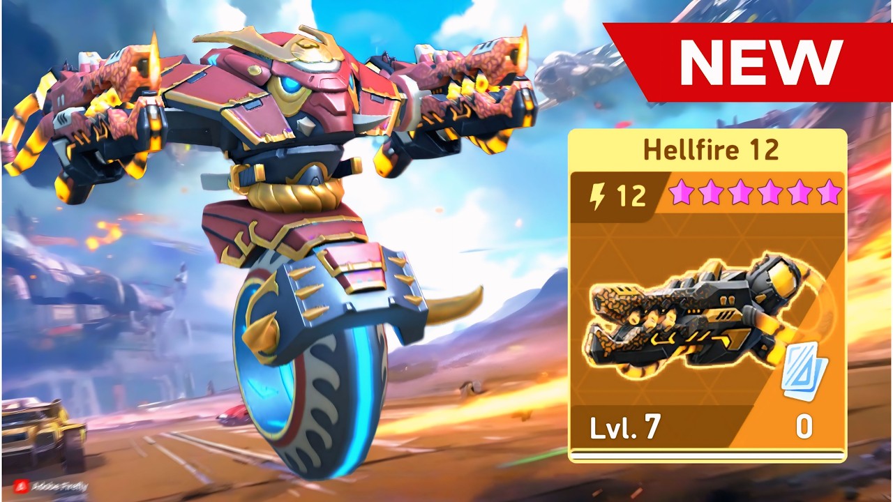 NEW WEAPON Hellfire 12 with Killshot - Minigun 12 - Mech Arena