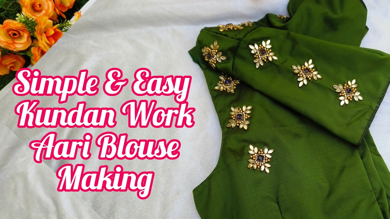 Simple & very easy aari work blouse making @ shrivivaha