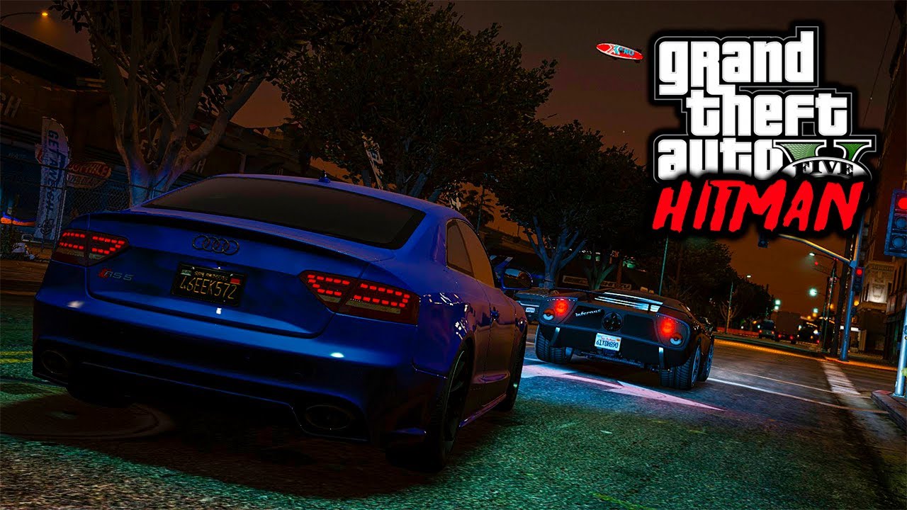 GTA V HITMAN - O ALVO TENTOU FUGIR DE LAMBORGHINI!
