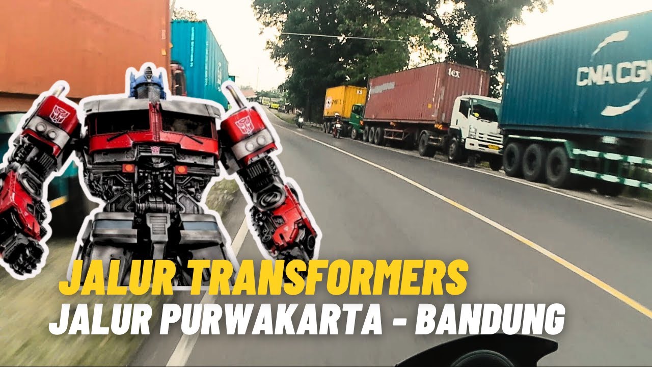 JALUR TRANSFORMERS JALUR PURWAKARTA - BANDUNG VIA CIKALONG WETAN YANG PADAT DENGAN KENDARAAN BESAR