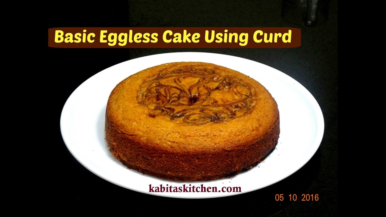 Basic Eggless Cake Recipe | Eggless Cake without Condensed milk | Eggless Curd Cake | kabitaskitchen