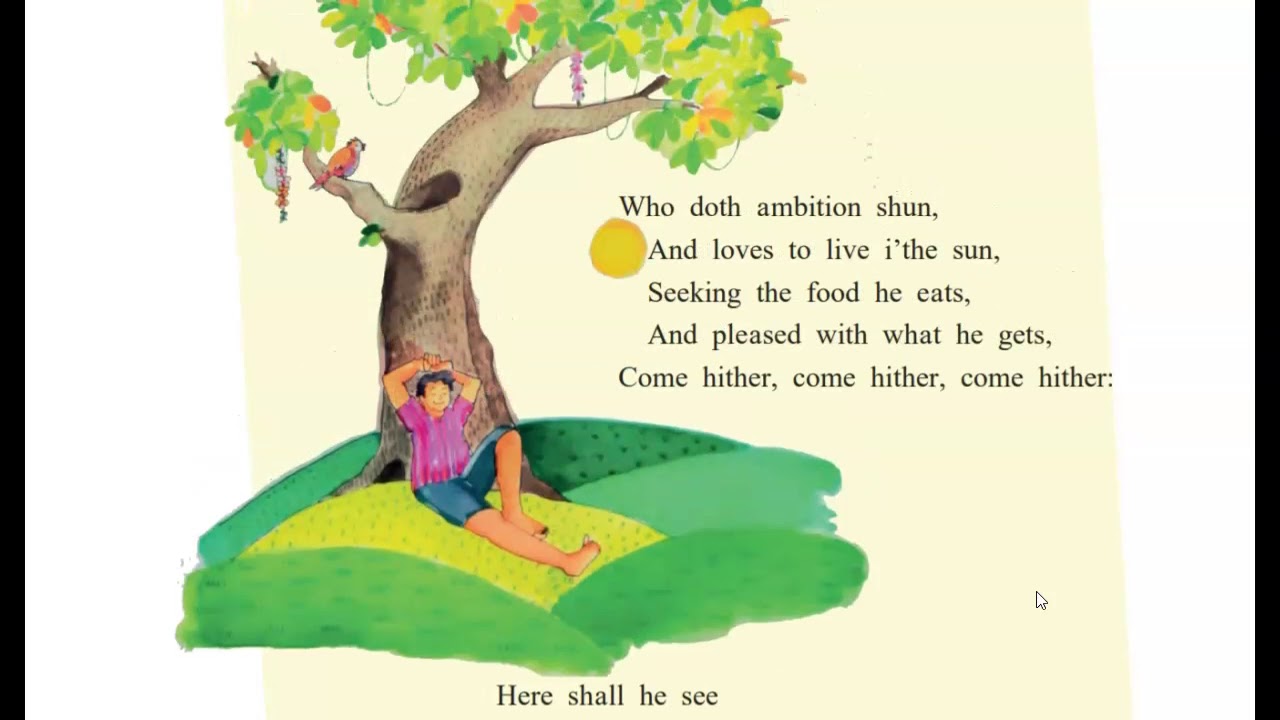 Class 7, Eng, 4.1, Under The Greenwood Tree, Complete explanation with literary devices and answers