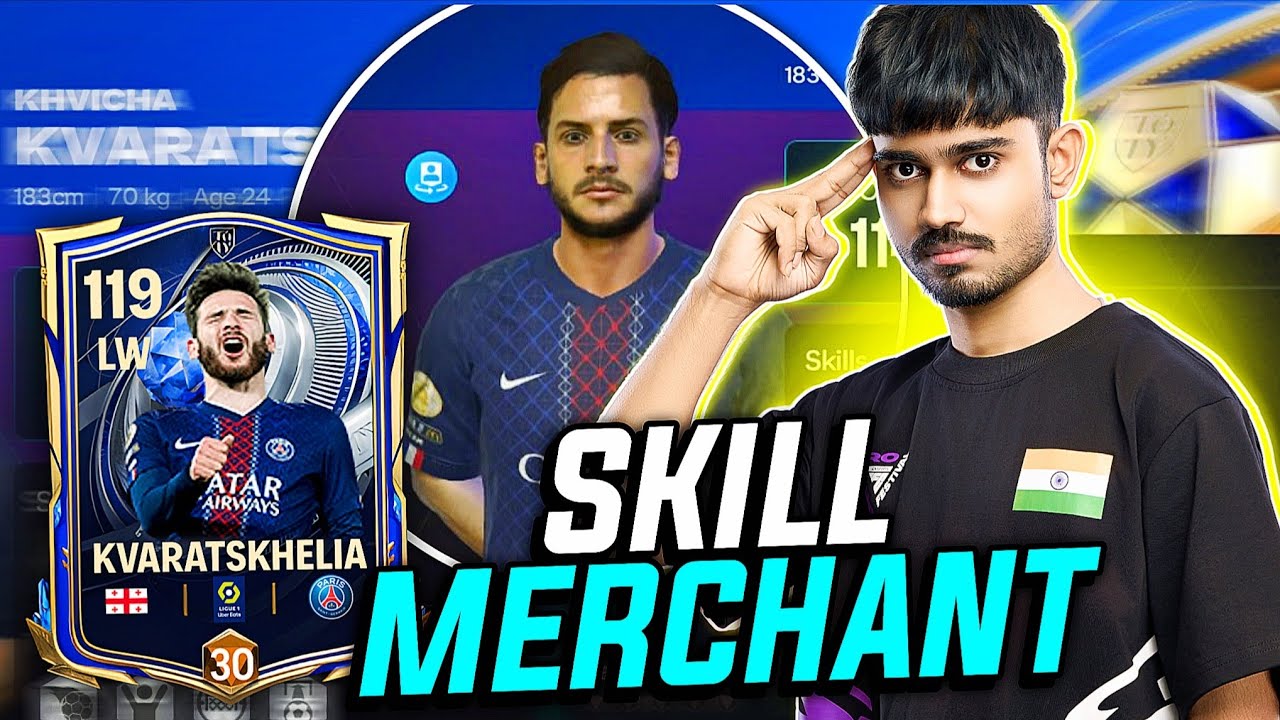 114 OVR TOTY Kvaratshelia in FC Mobile – INSANE Skills & Goals [ Gameplay Review ]