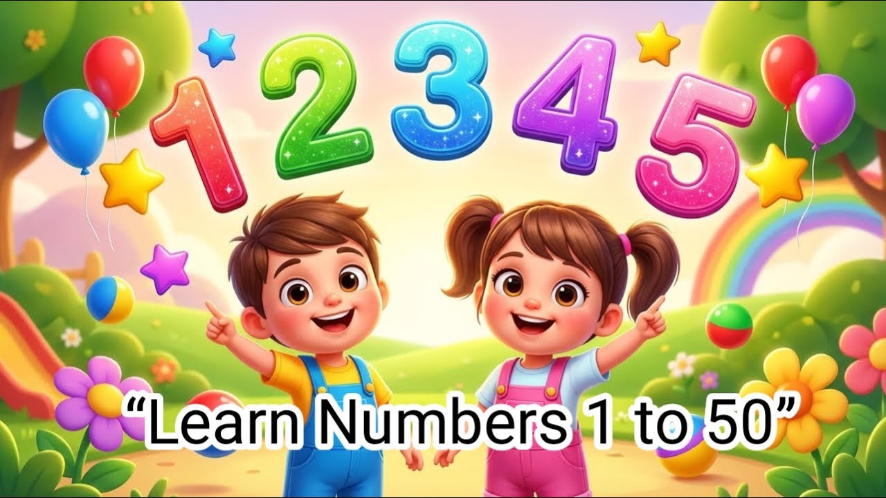 Learn Numbers 1 to 50 | Counting for Kids | Fun 3D CartoonHouse