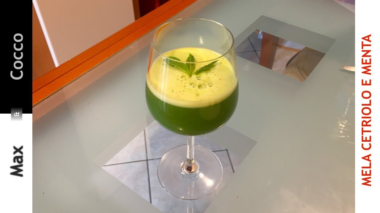 Centrifugato MELA CETRIOLO e MENTA - Detox post abbuffate