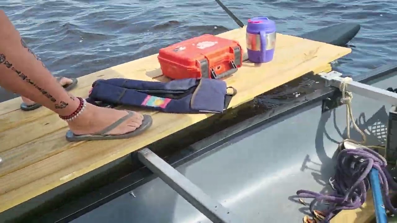 outrigger canoe in the Gulf of Mexico,  better than a pontoon boat or Hobbie.