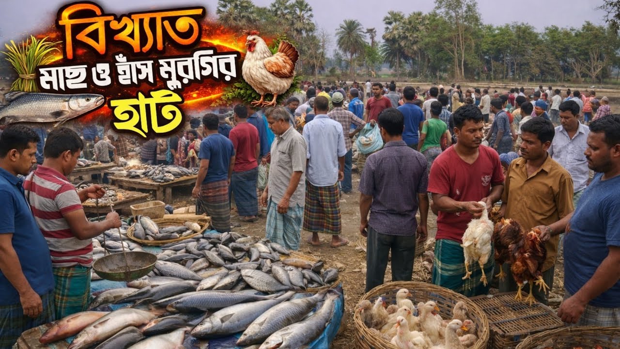 গ্রামের হাঁস–মুরগি ও মাছের হাট কত দামে বিক্রি হচ্ছে জানেন?