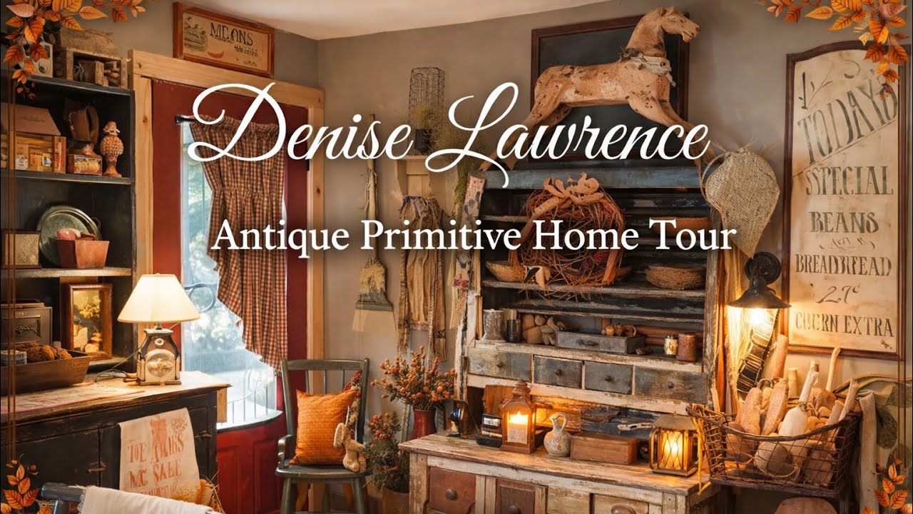 MUST WATCH! COUNTRY PRIMITIVE ANTIQUE VINTAGE DECOR ~ HOME TOUR FALL 2024 ~ House Tours Primitives