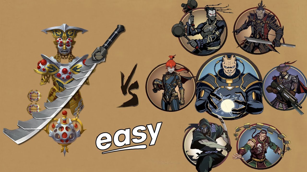 Shadow Fight 2 || Composite Sword vs TITAN Bodyguards 「iOS/Android Gameplay」