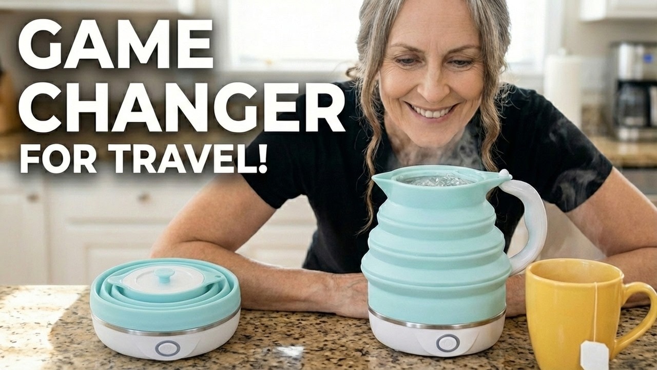 Travel Foldable Electric Kettle, Collapsible Food Grade Silicone Small Kettle - Review
