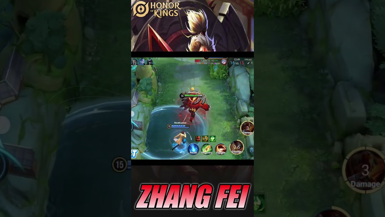 ZHANG FEI Execute Anoying Tank Honor of Kings (HOK) 💯% BROKEN |  pro player