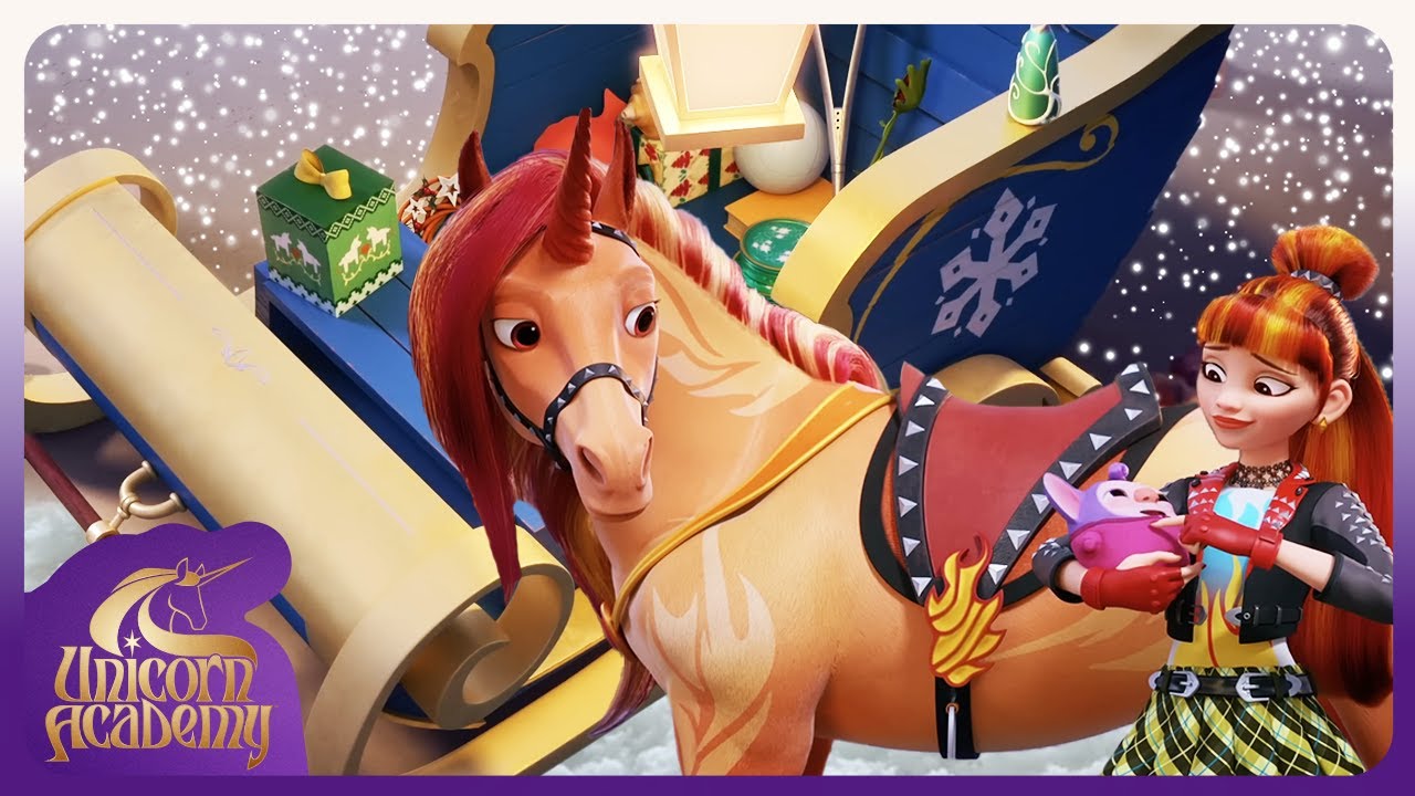 Winter Solstice at Unicorn Academy | Lost gifts, the Dwerpins, Val, and the sleigh! | Magic Cartoons