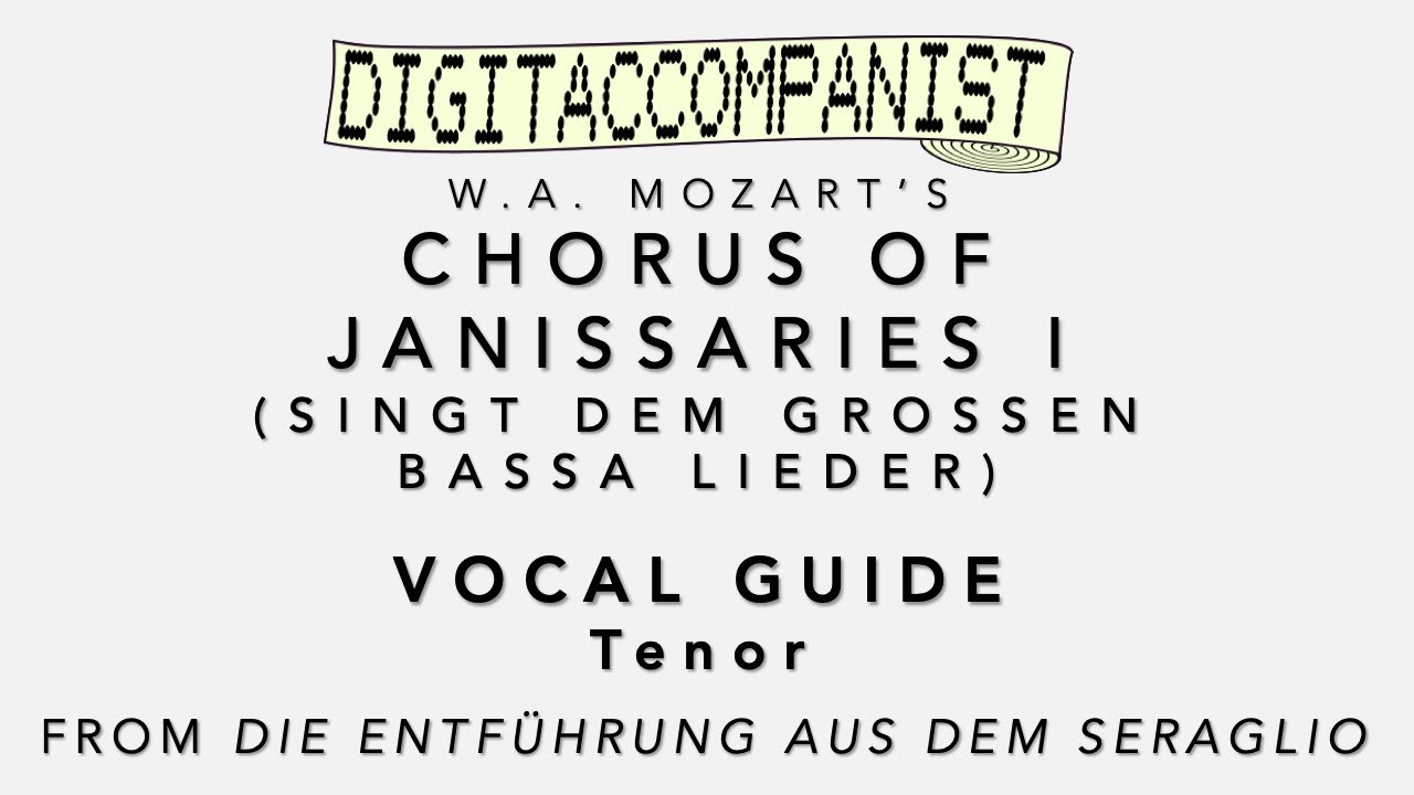 Singt dem grossen Bassa lieder (Vocal Guide - Tenor) – Digital Accompaniment