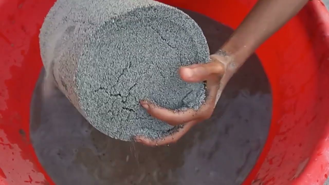 Pure Sand Giant buckets Crumbling and dipping in lots of Water 💧  super soft and creamy asmr