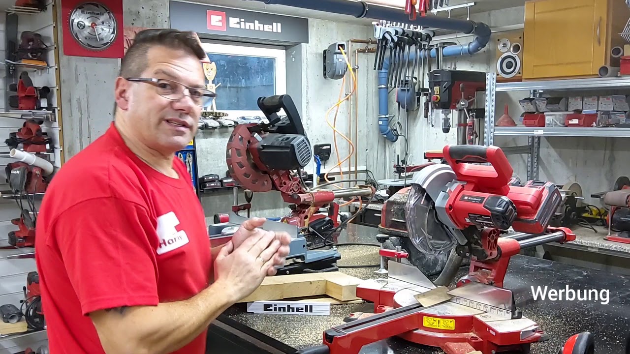 Einhell Zug Kapp Gehrungssäge Vergleich  Kabel vs Akku #einhellharry #einhell_ag #powerxchange