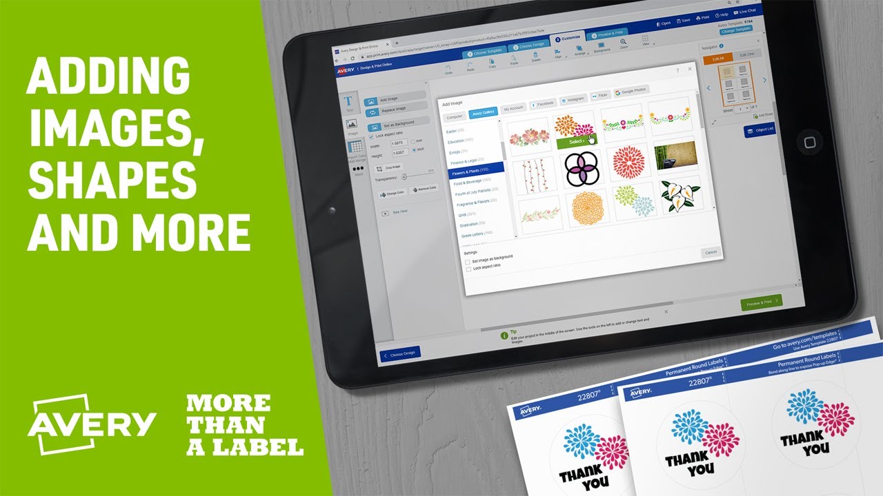 Expert Tips for Working with Images, Backgrounds and Shapes in Avery Design & Print Online
