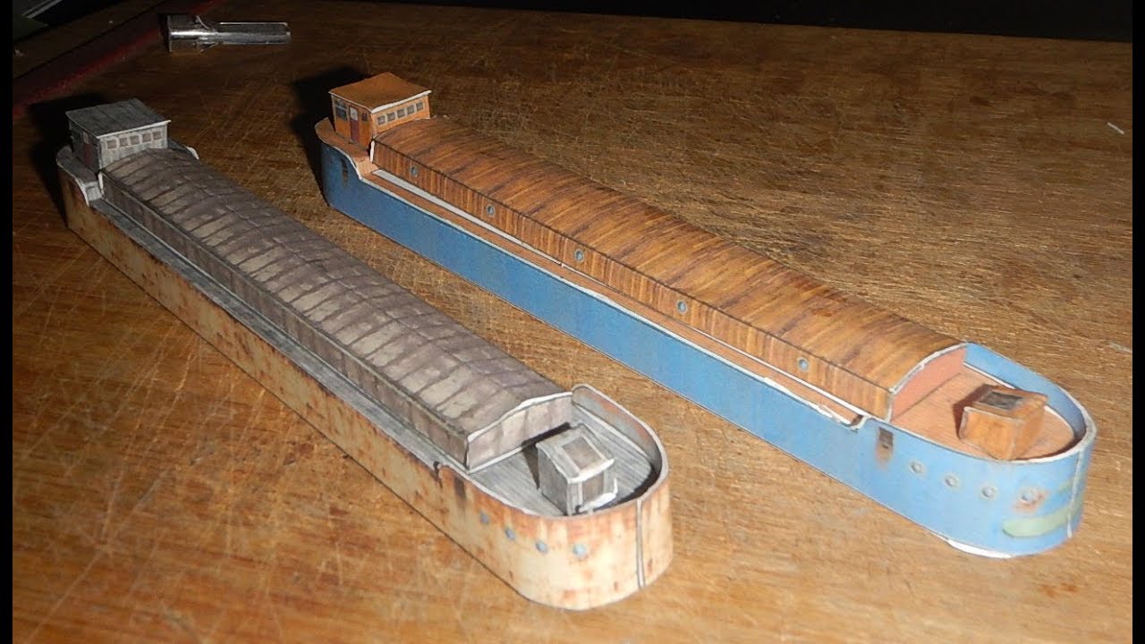 Make your own Free N Scale River Barge Model