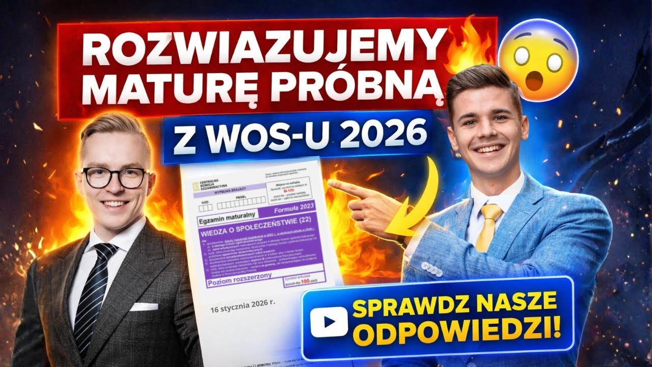 🔥 LIVE: Rozwiązujemy maturę próbną CKE 2026 z WOS-u — odpowiedzi + omówienie arkusza